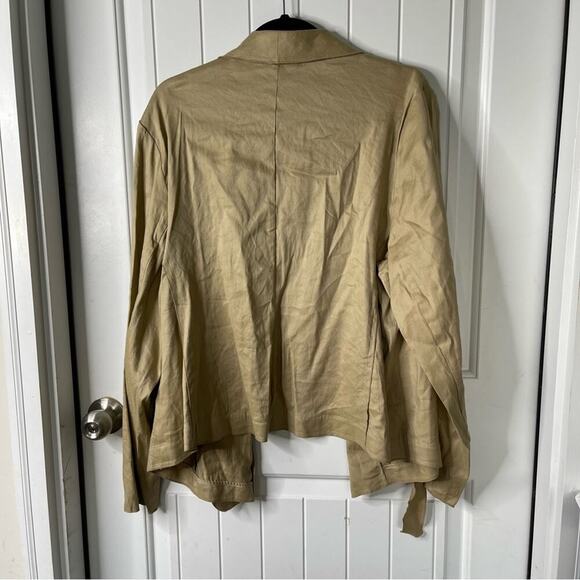 Lane Bryant belted tan open front‎ jacket size 24 - Picture 3 of 6